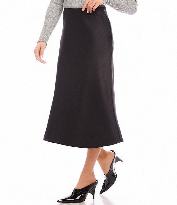 Karen Kane Satin Midi A-Line Skirt Product Image