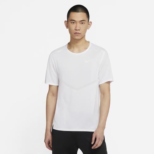 Nike Mens Nike Dri-Fit Rise 365 Short Sleeve T-Shirt - Mens Silver/Blue Product Image