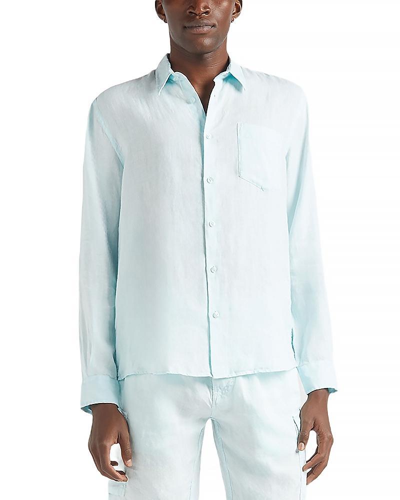 Mens Long-Sleeve Linen Shirt Product Image