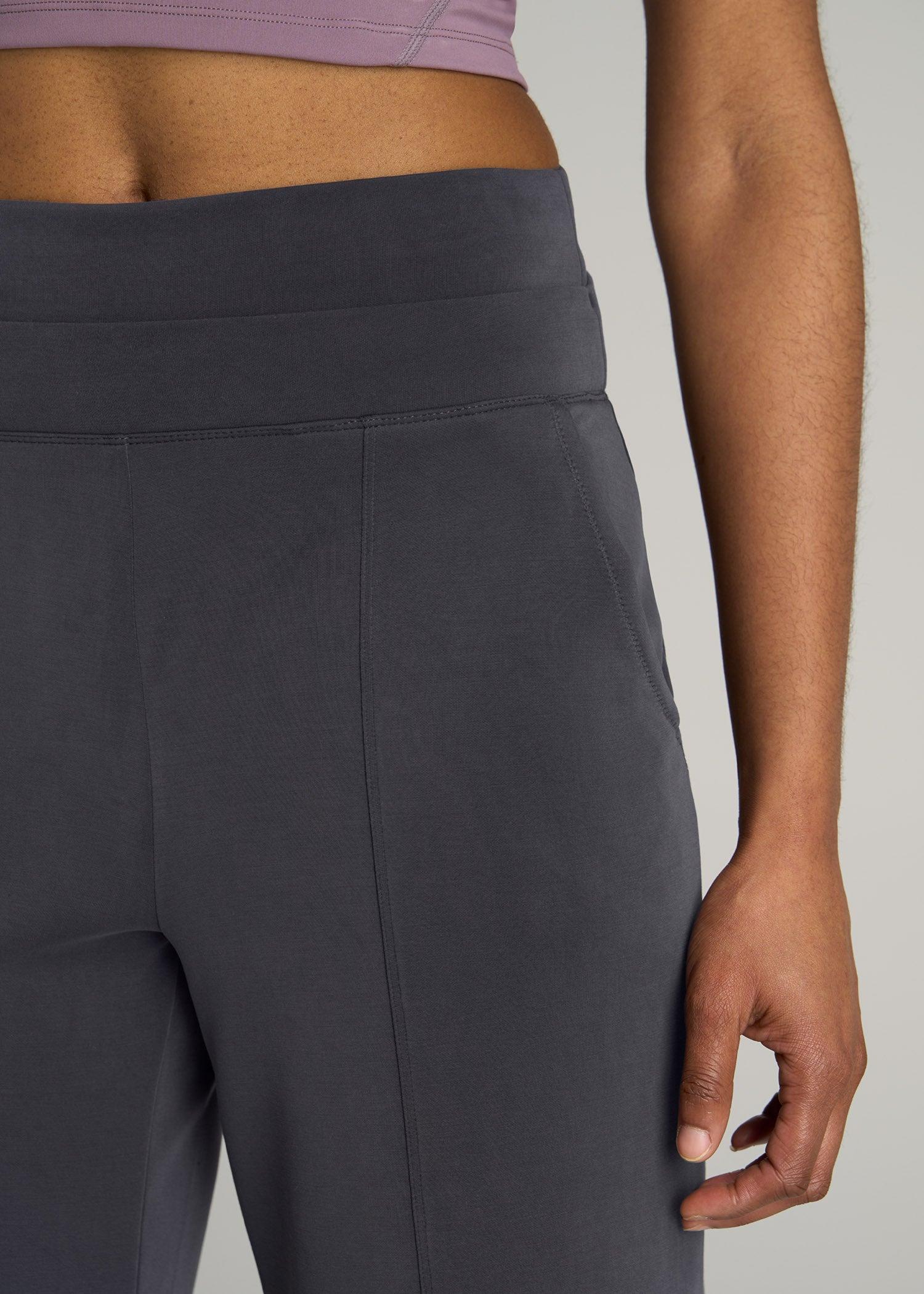 Soft Motion Wide Leg Ultra High Rise Pant for Tall Women in Charcoal Rinse Product Image