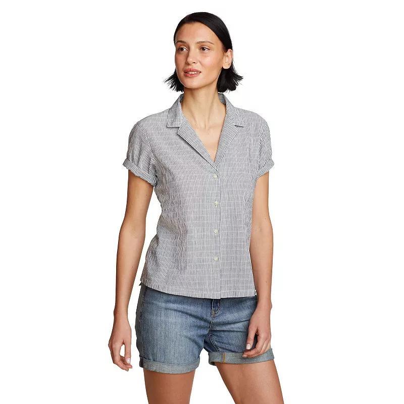 Womens Eddie Bauer Packable Camp Shirt White Product Image