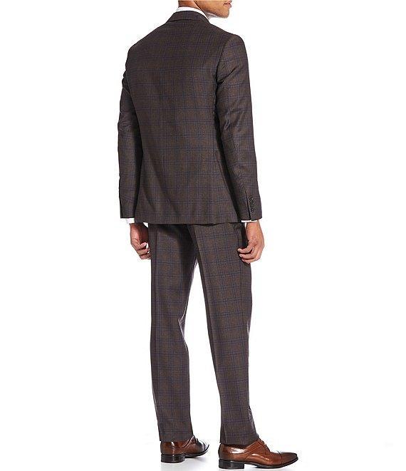 Hart Schaffner Marx Chicago Classic Fit Flat Front Plaid Print 2-Piece Suit Product Image