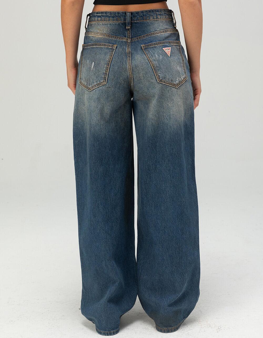 GUESS ORIGINALS Double Wide Leg Womens Jeans - DARK STONE Product Image