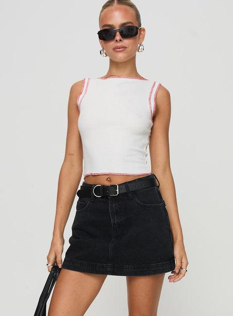 Gazelle Denim Skort Washed Black Product Image