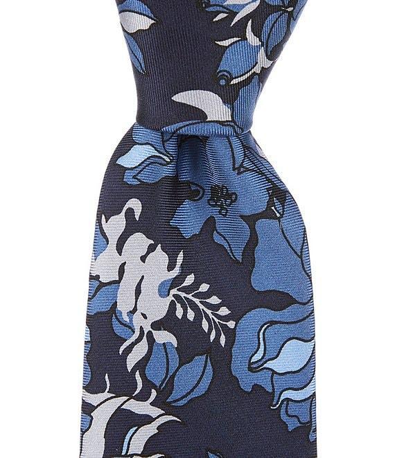 Murano Royal Floral Print 2 3/4#double; Silk Tie Product Image