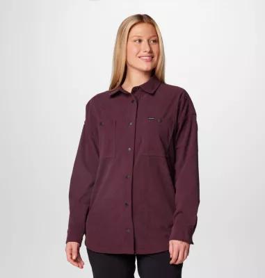 Women's Columbia Blue Point Creek™ Corduroy Shirt Jacket, Size: Small, Shark Product Image