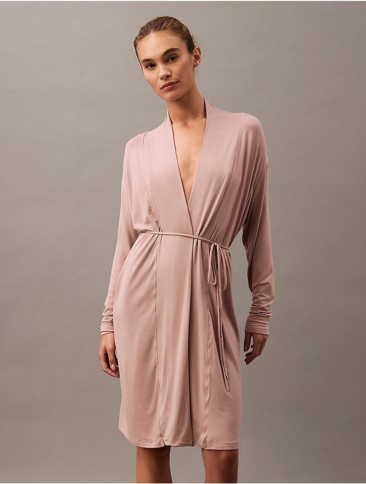 Calvin Klein Women's Ultra Light Modal Lounge Robe - Black - XS-S Product Image