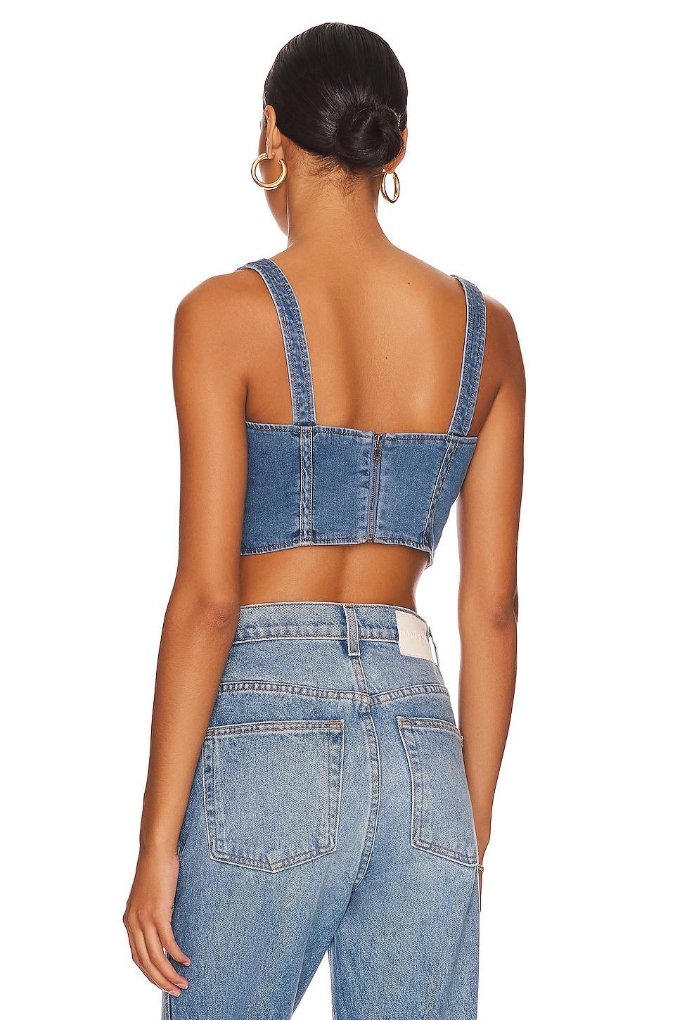Denim Corset Bustier Bardot Product Image