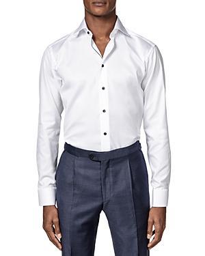 Mens Slim Fit Twill Dress Shirt Product Image