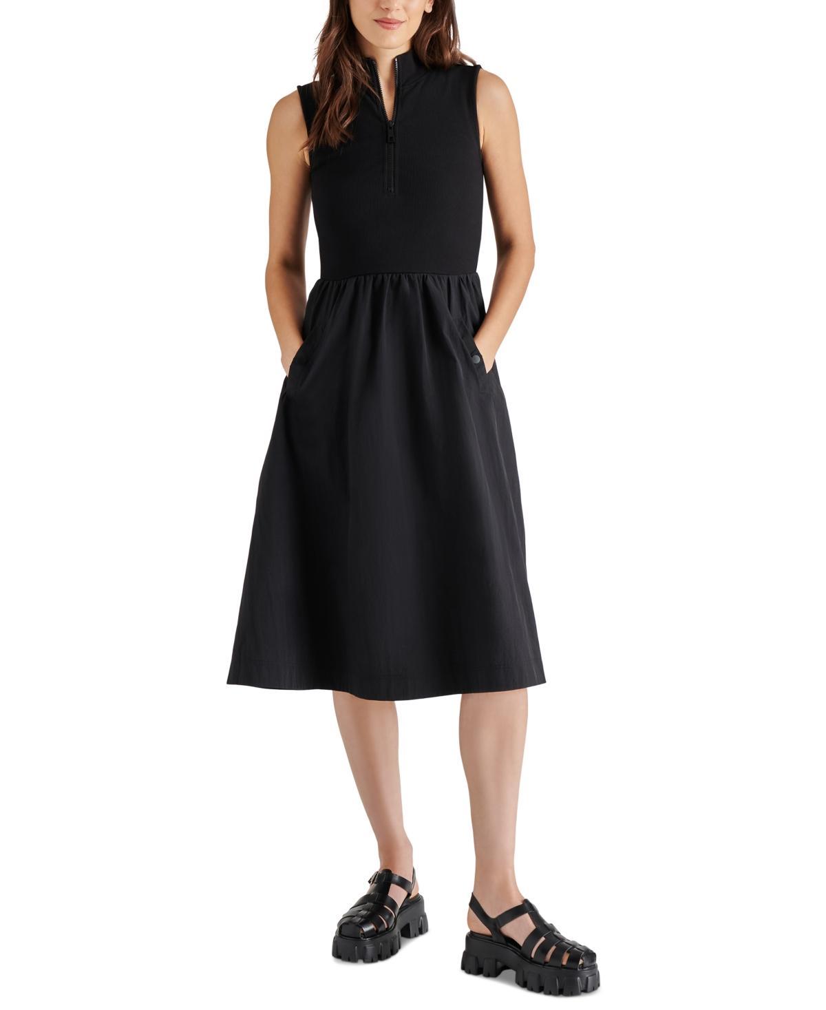 Steve Madden Berlin Sleeveless Mixed Media Dress Product Image
