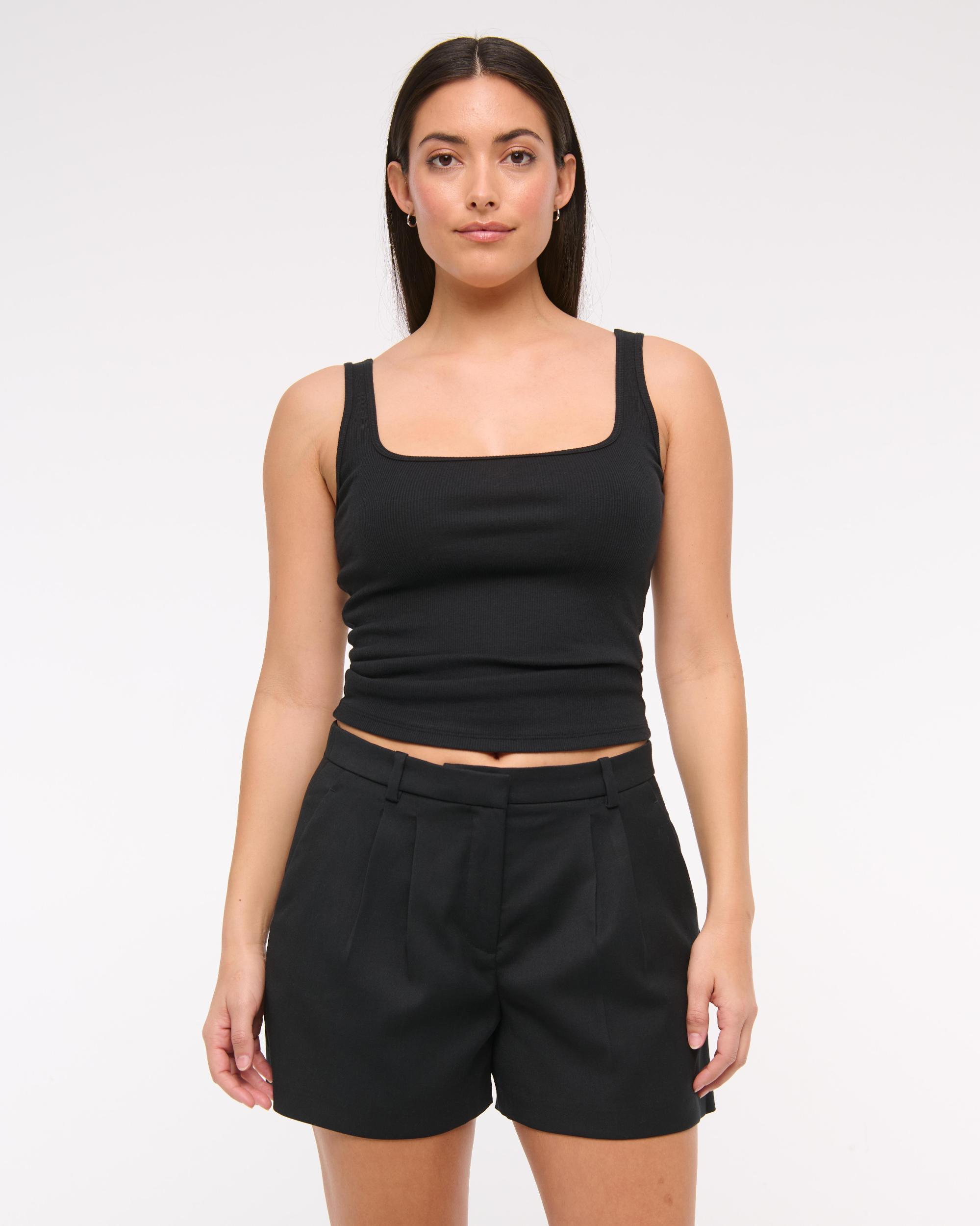 Curve Love A&F Sloane Low Rise Tailored Short Product Image