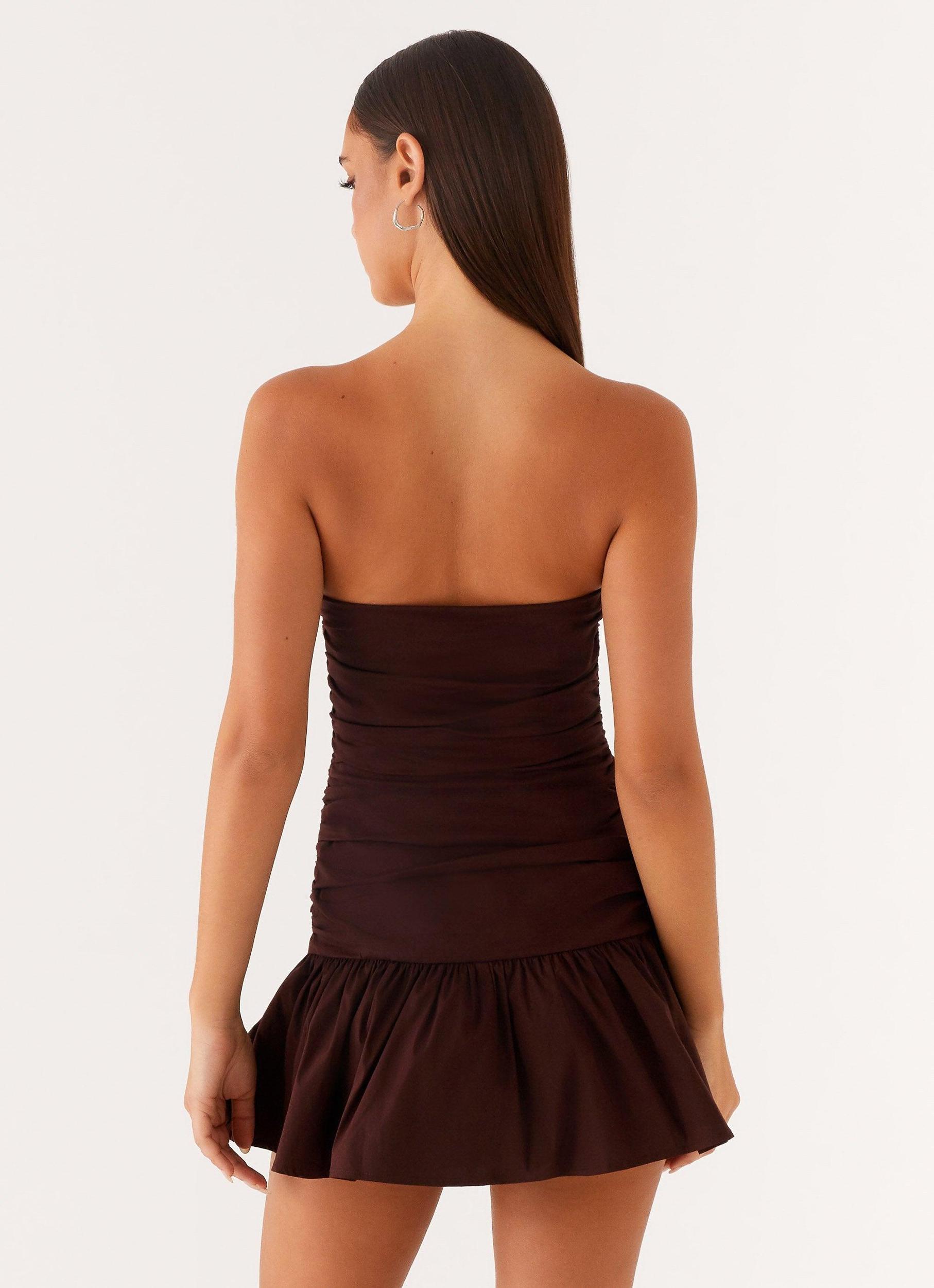 Carmel Mini Dress - Chocolate Product Image