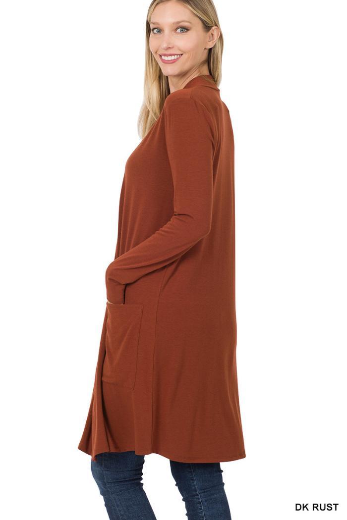 Slouchy pocket open cardigan Product Image
