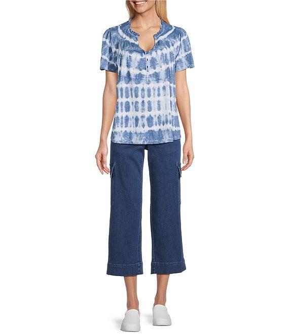 Intro Pheobe Freedom Denim Pull-On Capri Cargo Pants Product Image