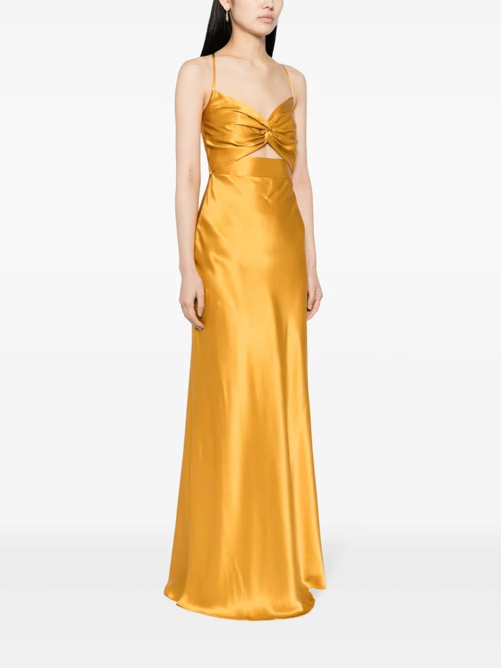 twisted-bodice silk gown Product Image