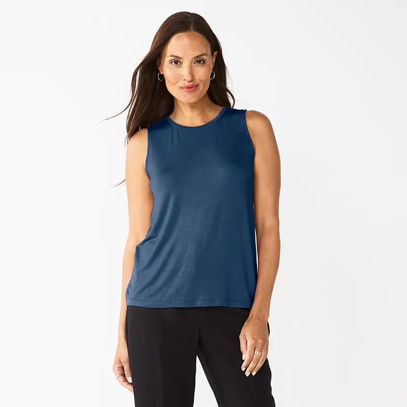 Nine West Essential Easy High-Neck Tank Top, Women's, Size: Medium, Solomon Product Image