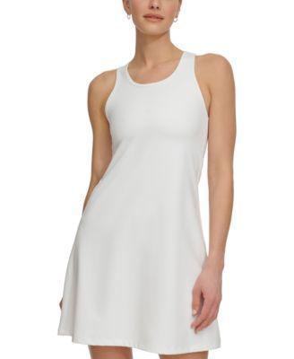 Dkny Sport Womens Round-Neck Keyhole-Back Tennis Dress Product Image
