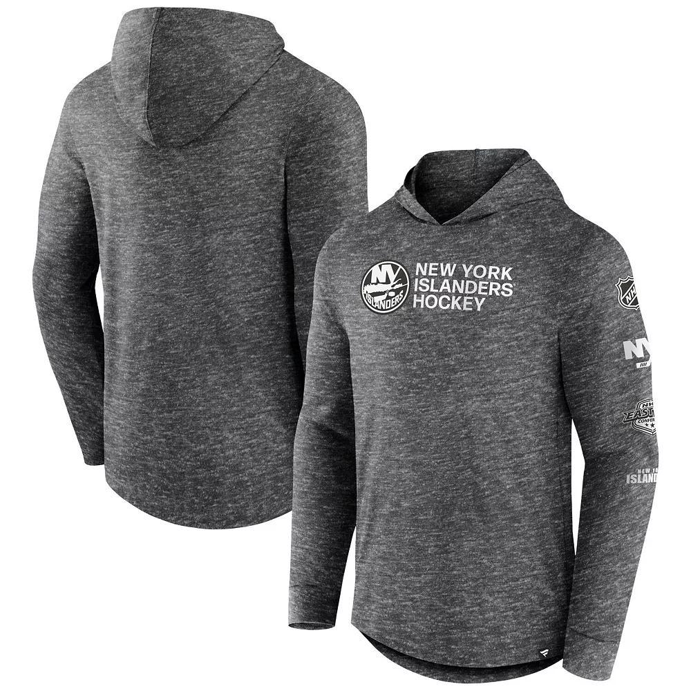 Men's Fanatics Branded  Heather Charcoal Seattle Kraken Stacked Long Sleeve Hoodie T-Shirt, Size: Medium, Krk Charco Product Image