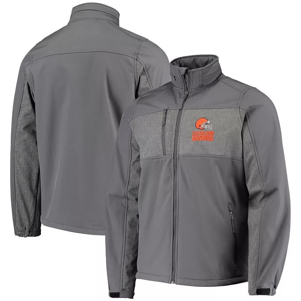 Men's Dunbrooke Graphite Cleveland Browns Circle Zephyr Softshell Full-Zip Jacket, Size: Large, Dark G Product Image