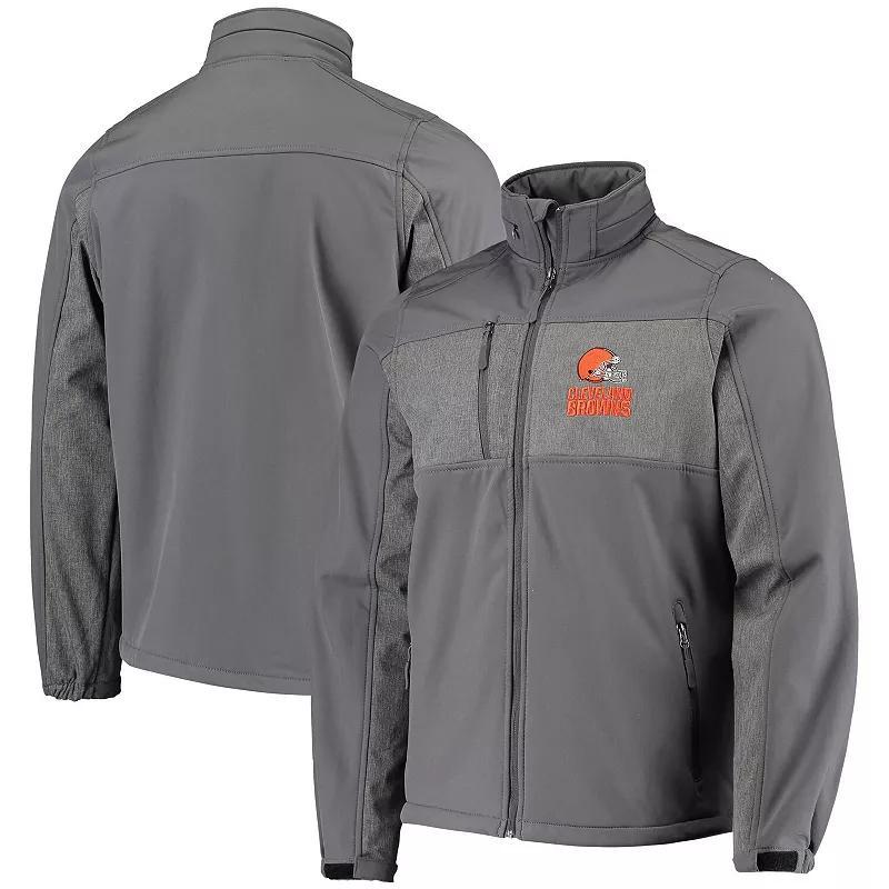 Men's Dunbrooke Graphite Cleveland Browns Circle Zephyr Softshell Full-Zip Jacket, Size: Large, Dark G Product Image