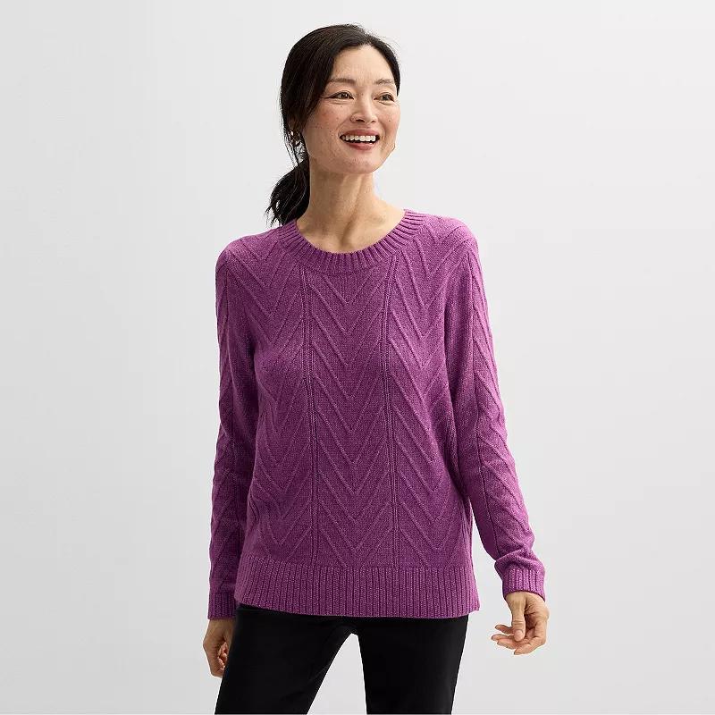 Petite Croft & Barrow Cozy Pullover Sweater, Womens Product Image
