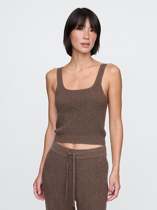 CashSoft Waffle PJ Cropped Tank Top Product Image