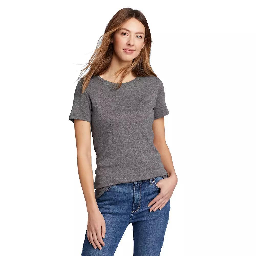 Women's Eddie Bauer Short Sleeve Favorite Crew Neck Tee, Size: XL, Medium Grey Gray Product Image