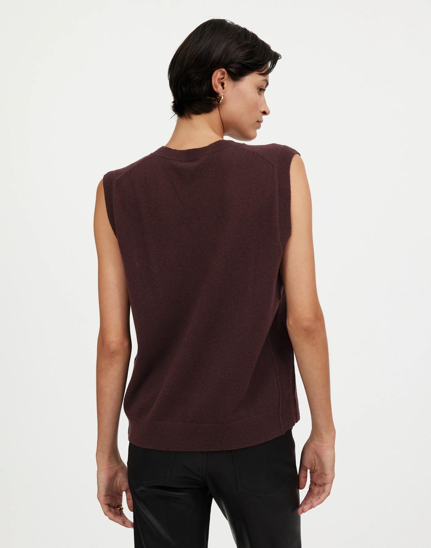 Cashmere V-Neck Sweater Vest Product Image