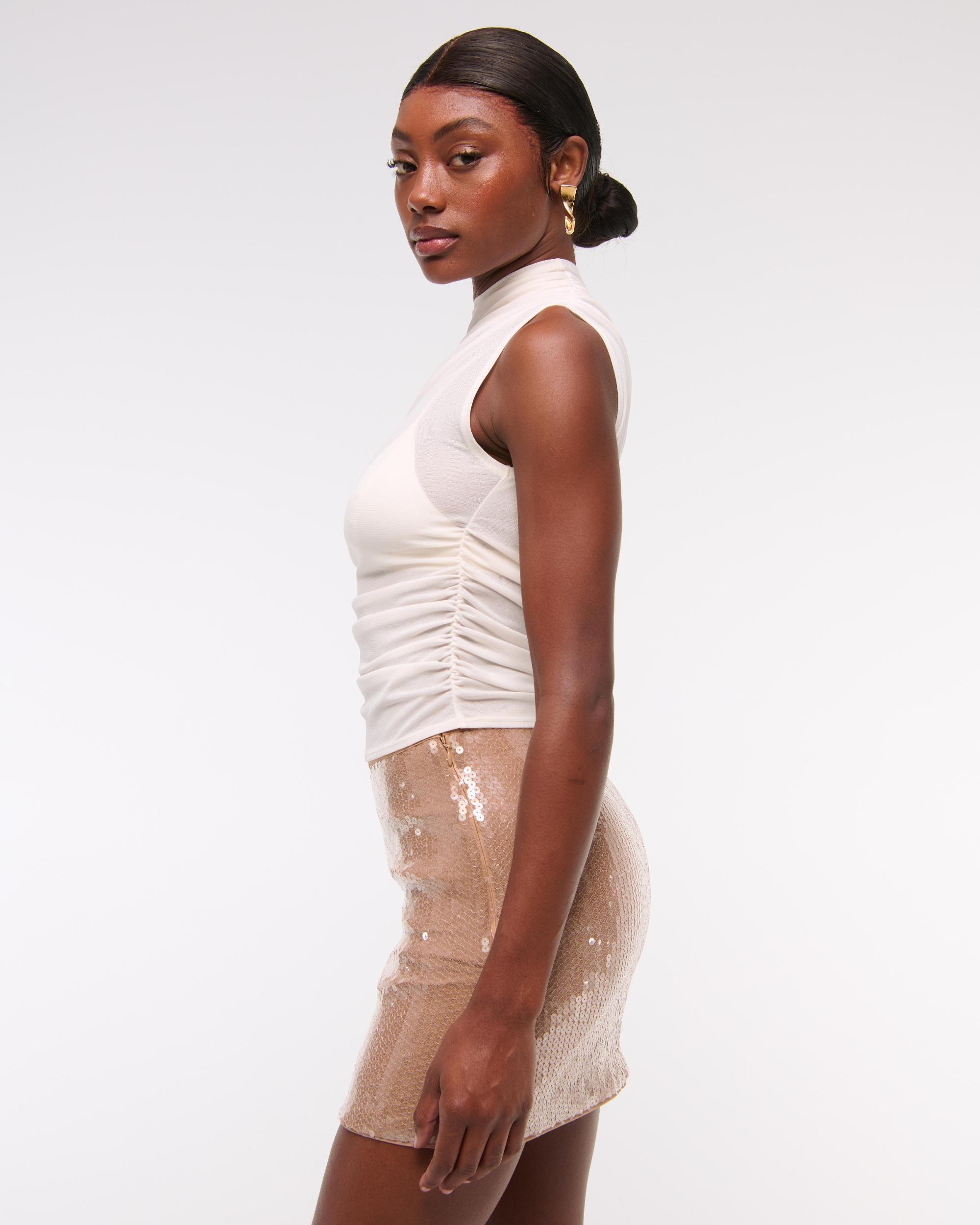 The A&F Scarlett Vegan Leather Mini Skort Product Image