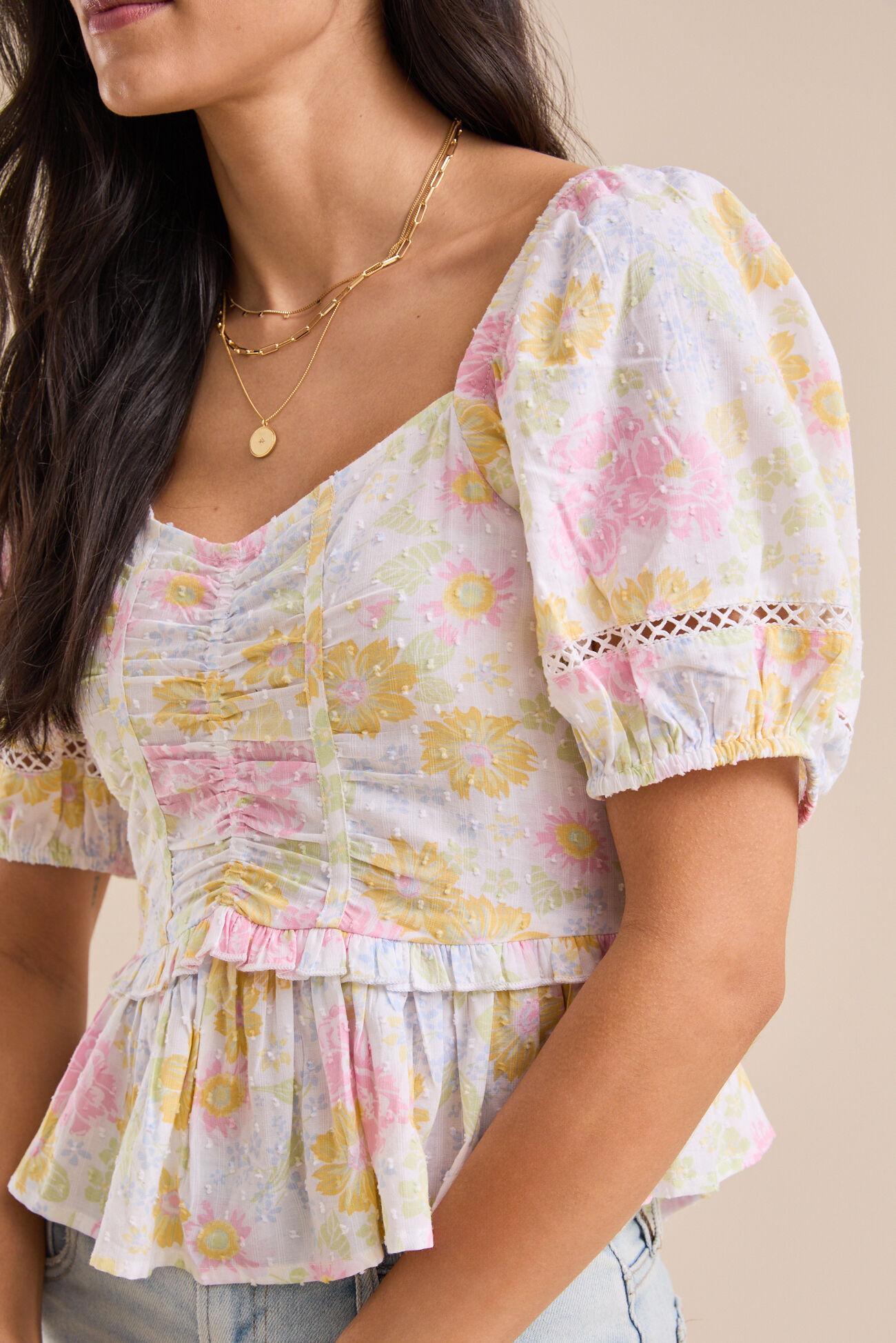 Monica Floral Babydoll Top Product Image
