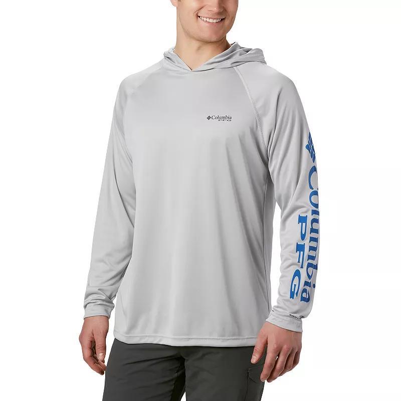 Men's Columbia PFG UPF 50 Terminal Tackle™ Hoodie, Size: XXL, Cool Gray Product Image
