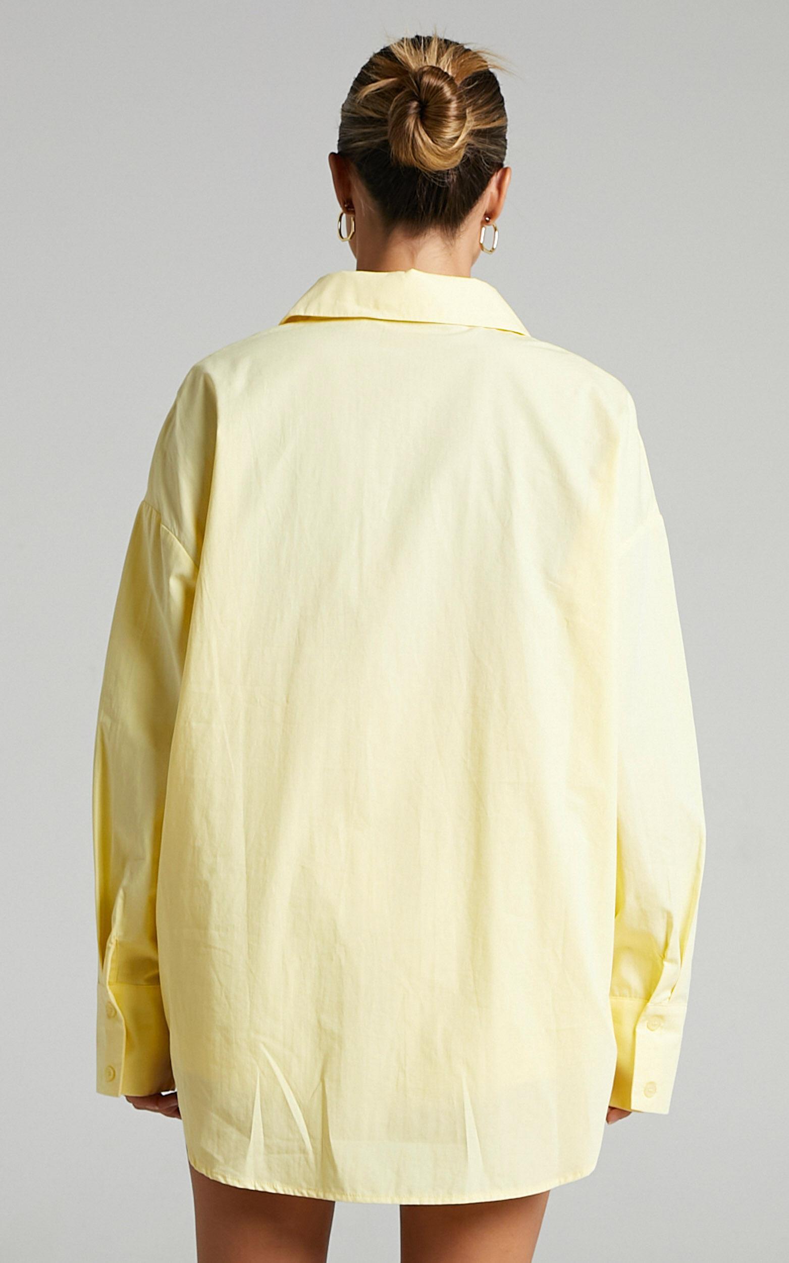 Terah Shirt - Button Up Shirt in Butter Yellow Product Image