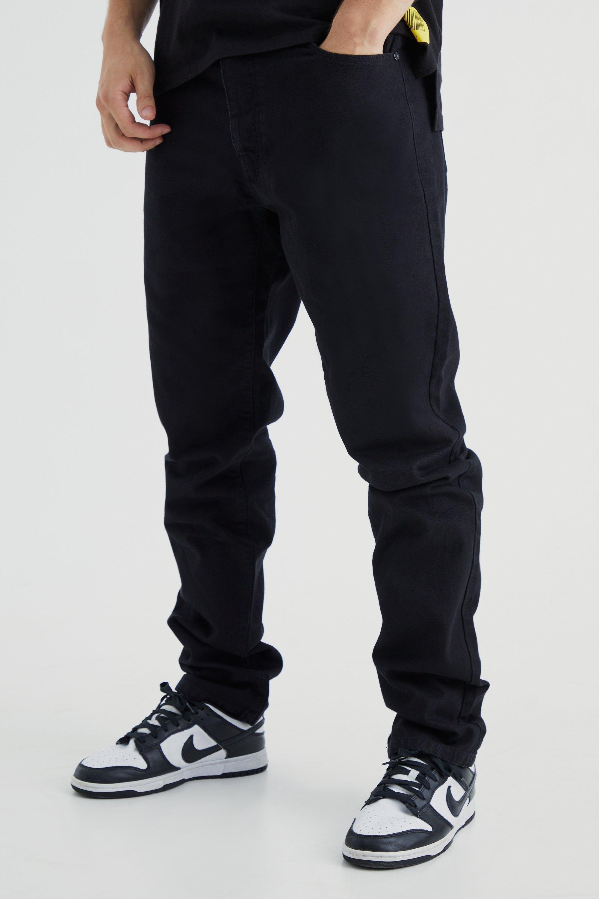 Mens Tall Straight Rigid Jeans - Black Product Image
