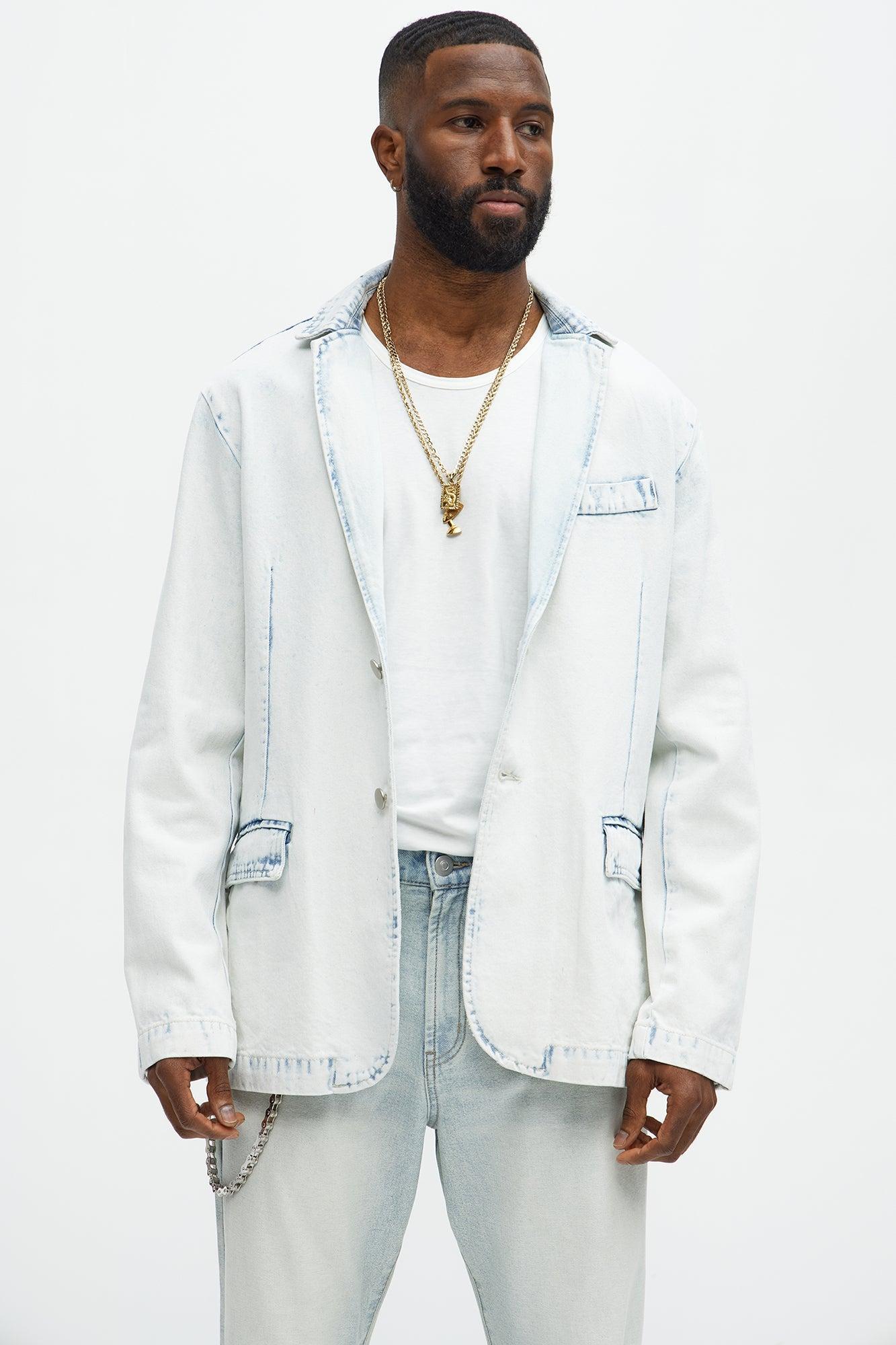 Congreve Denim Blazer - Light Wash Product Image