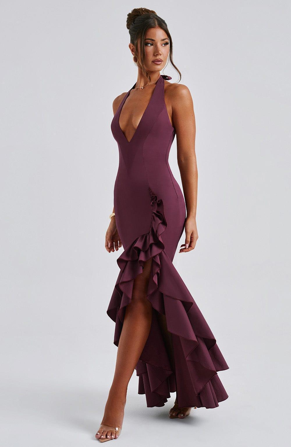 Veronique Maxi Dress - Cherry Lacquer Product Image