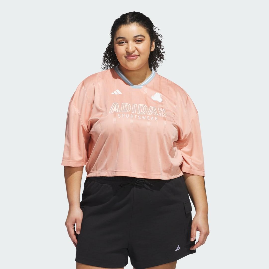 Adidas Womens Tiro 3-Stripes Oversized Jersey Shirt (Plus Product Image