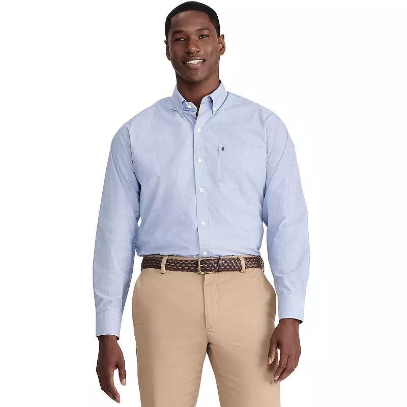 Men's IZOD Classic Button-Down Shirt, Size: Small, Mazarine Blue Product Image