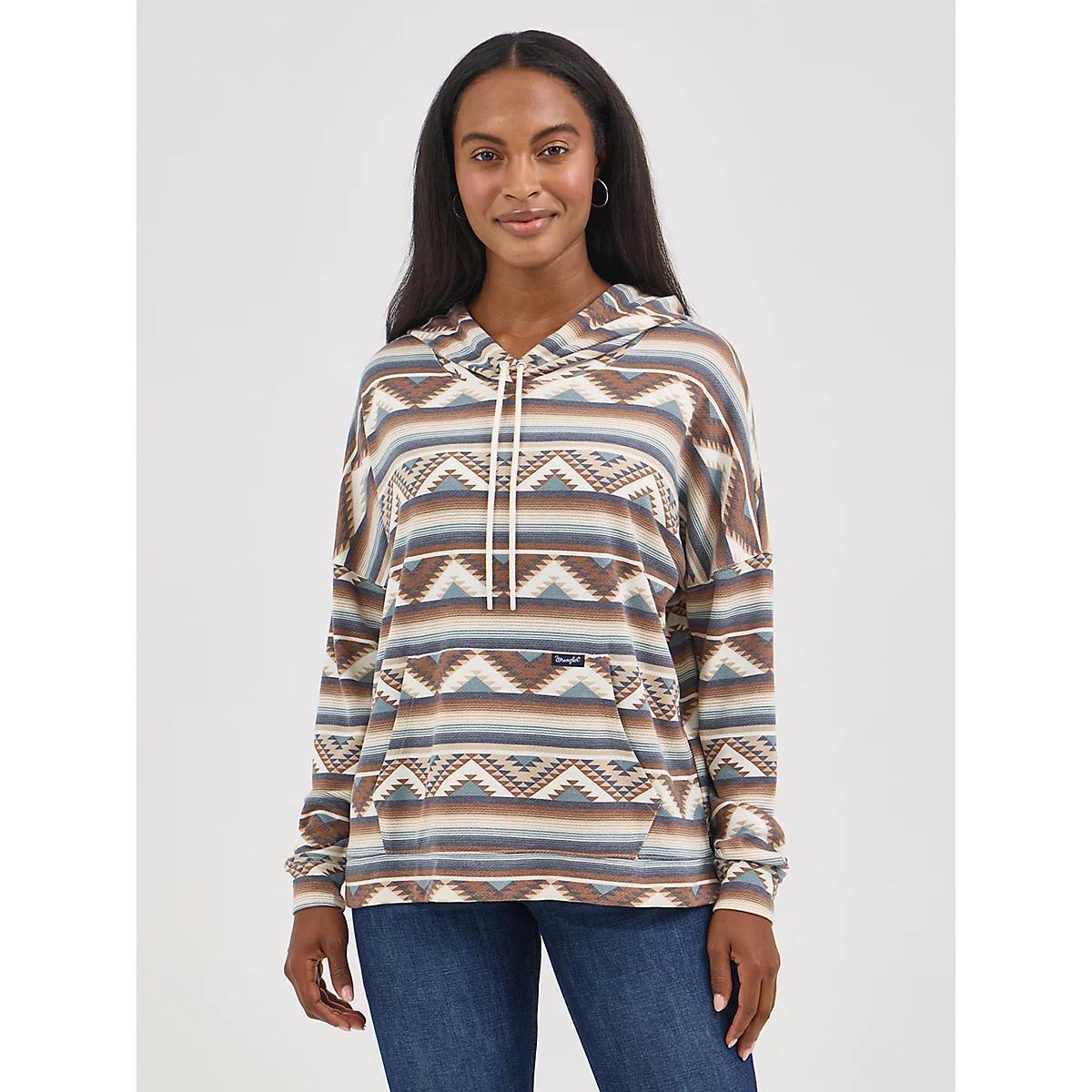 Women's Wrangler Geometric Relaxed Pullover Hoodie | Women's TOPS | Wrangler® Product Image