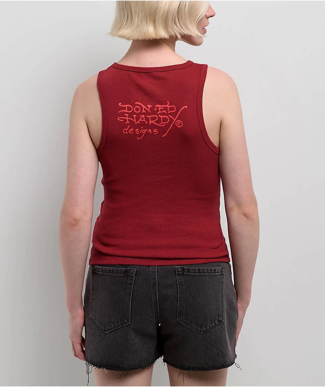 Ed Hardy Dragons Wine Tank Top Product Image
