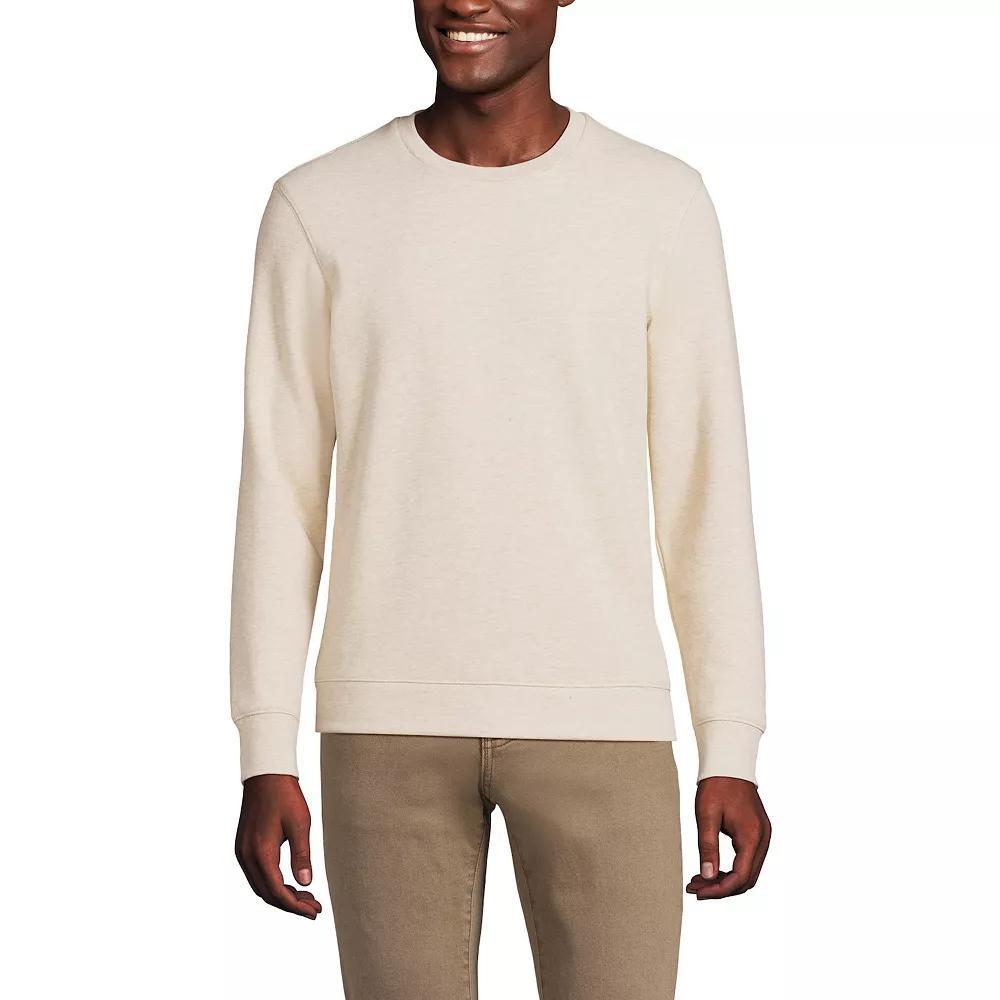 Big & Tall Lands' End Long Sleeve Serious Sweats Crewneck Sweatshirt, Men's, Size: Large Tall, Dark Grey Heather Product Image