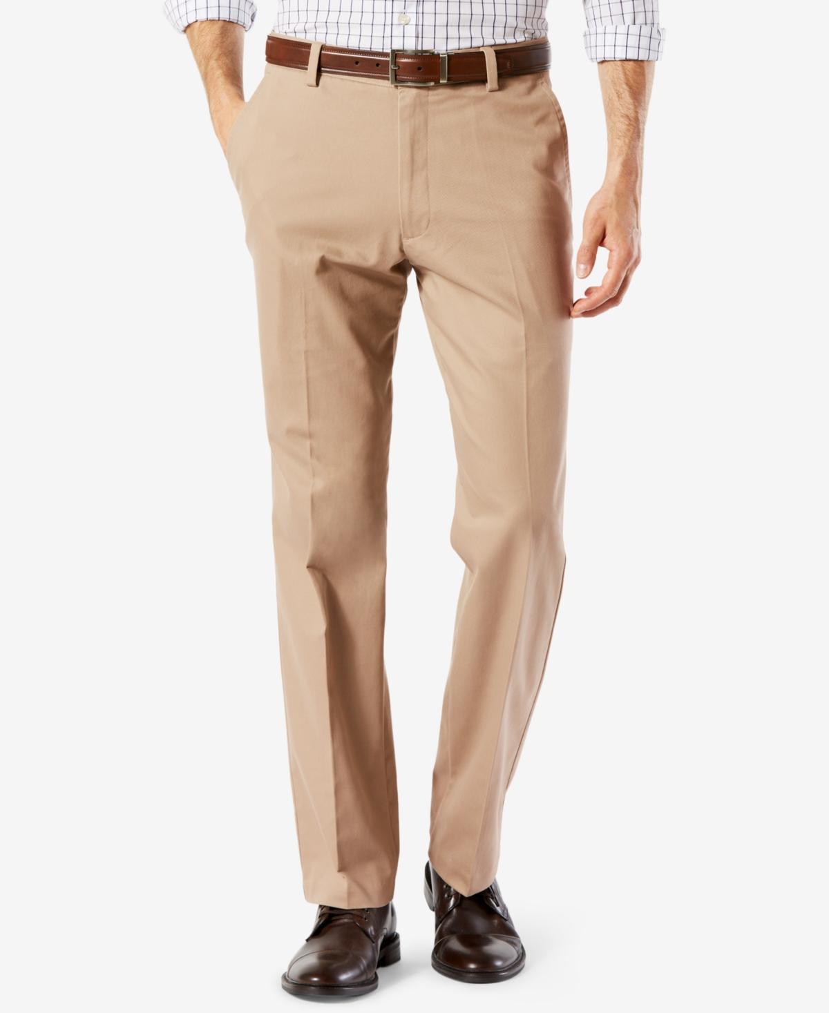 Men's Dockers® Stretch Easy Khaki Straight-Fit Flat-Front Pants, Size: 32 X 32, Black Product Image