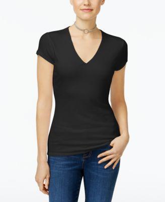 I.n.c. International Concepts Womens Ribbed V-Neck Top, Created for Macys Product Image
