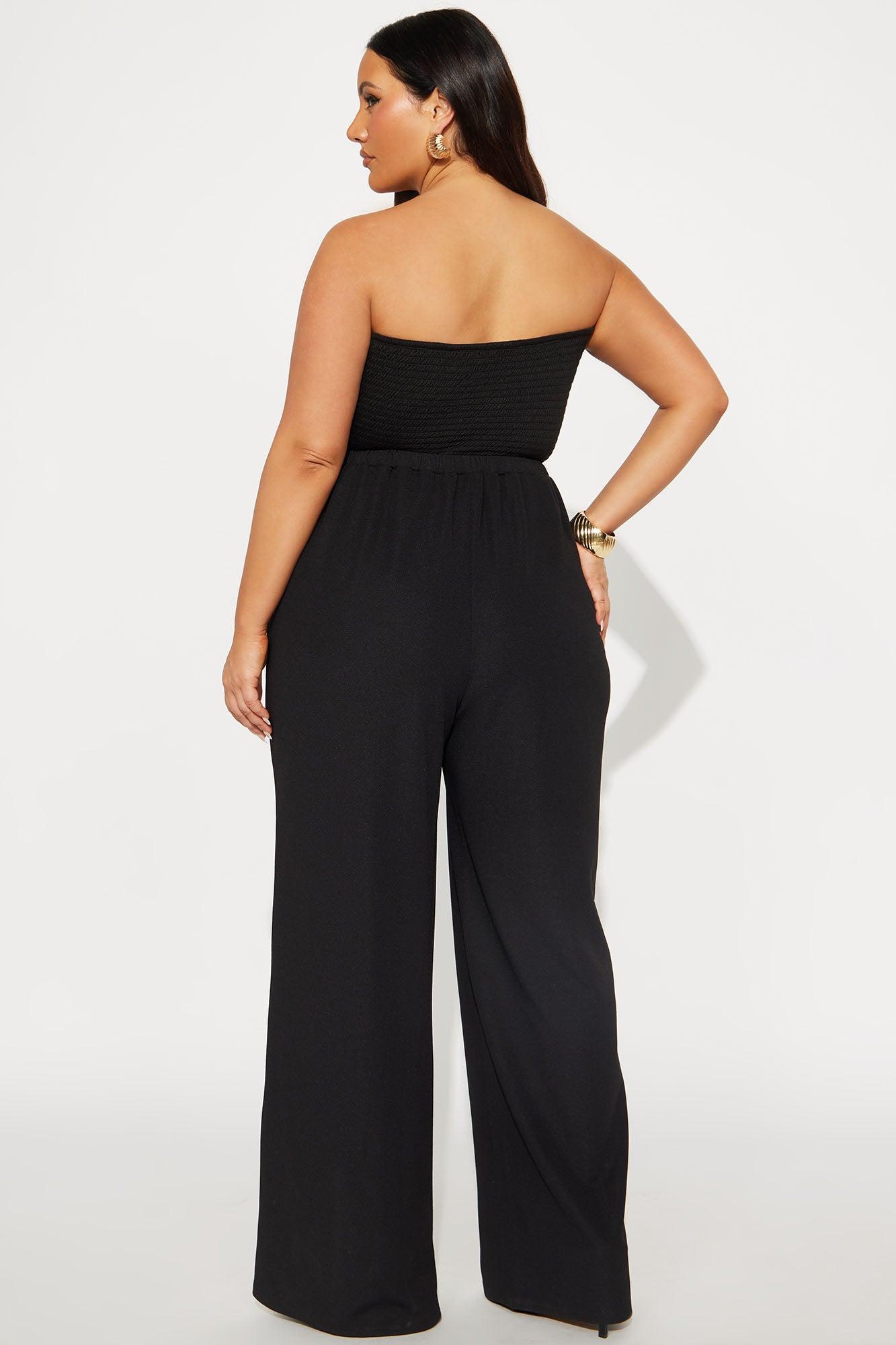 Moxie Strapless Jumpsuit - Black Product Image