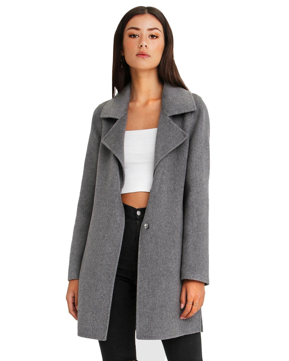 Belle & Bloom Womens Ex-Boyfriend Wool Blend Oversized Jacket Product Image