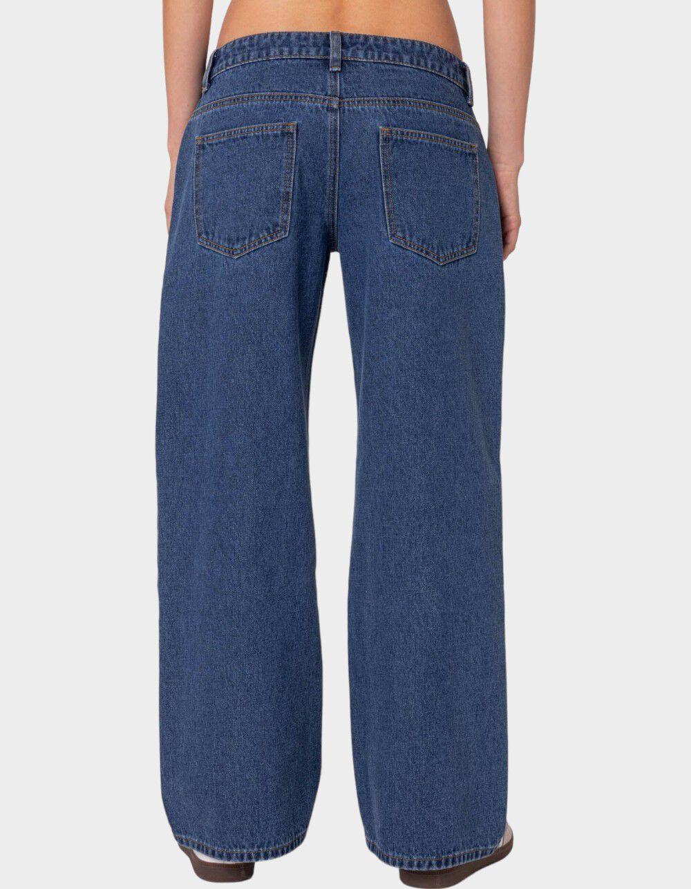 EDIKTED Petite Raelynn Washed Low Rise Jeans Product Image