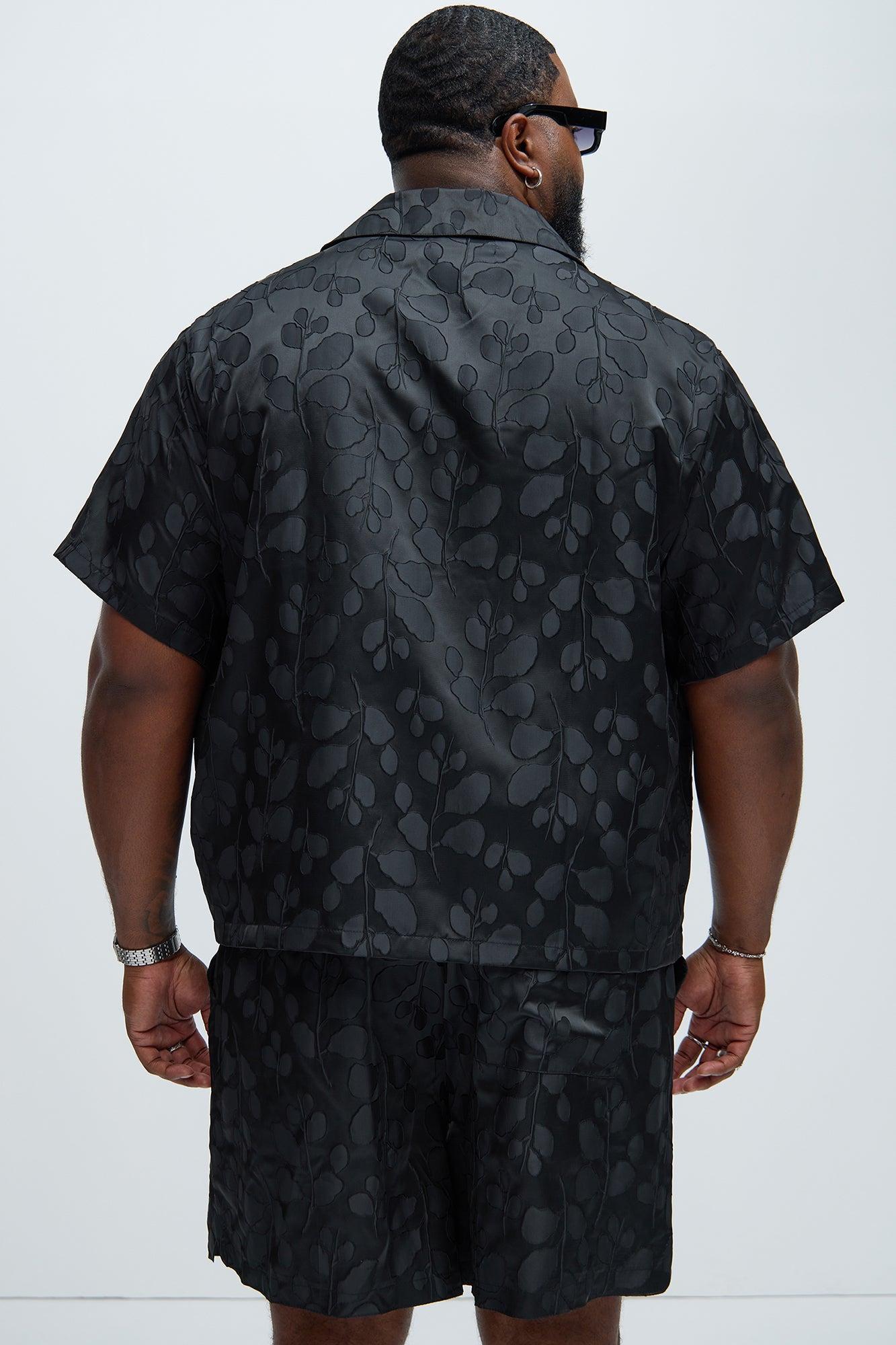 Fenno Jacquard Shirt - Black Product Image