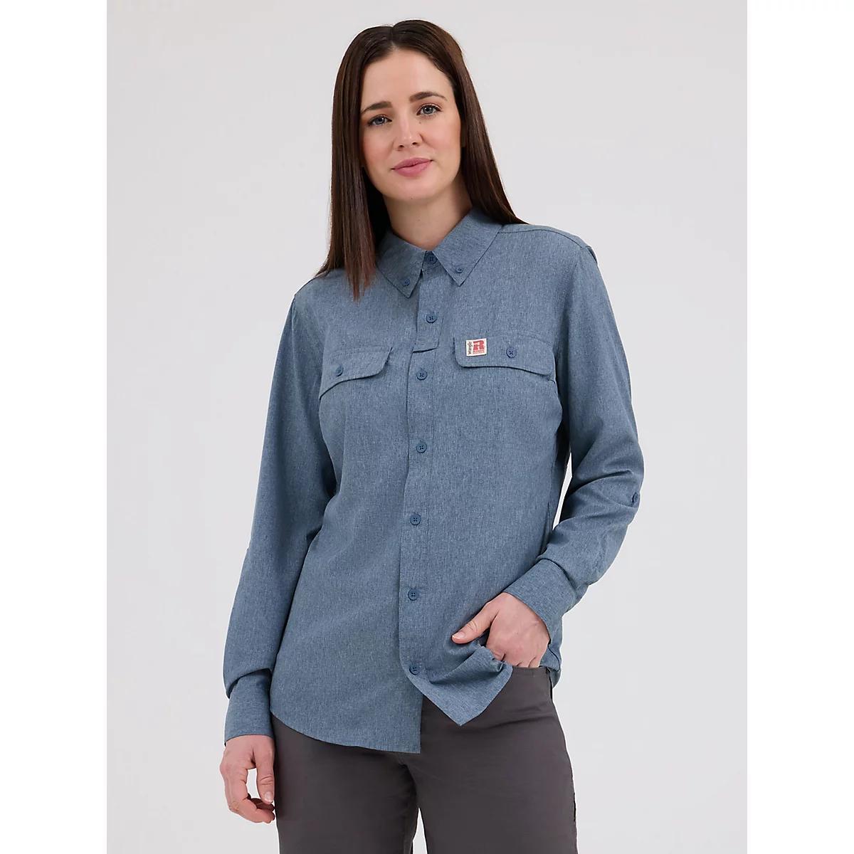 Women's Wrangler RIGGS Workwear® Lightweight Vented Work Shirt in Hedge Product Image