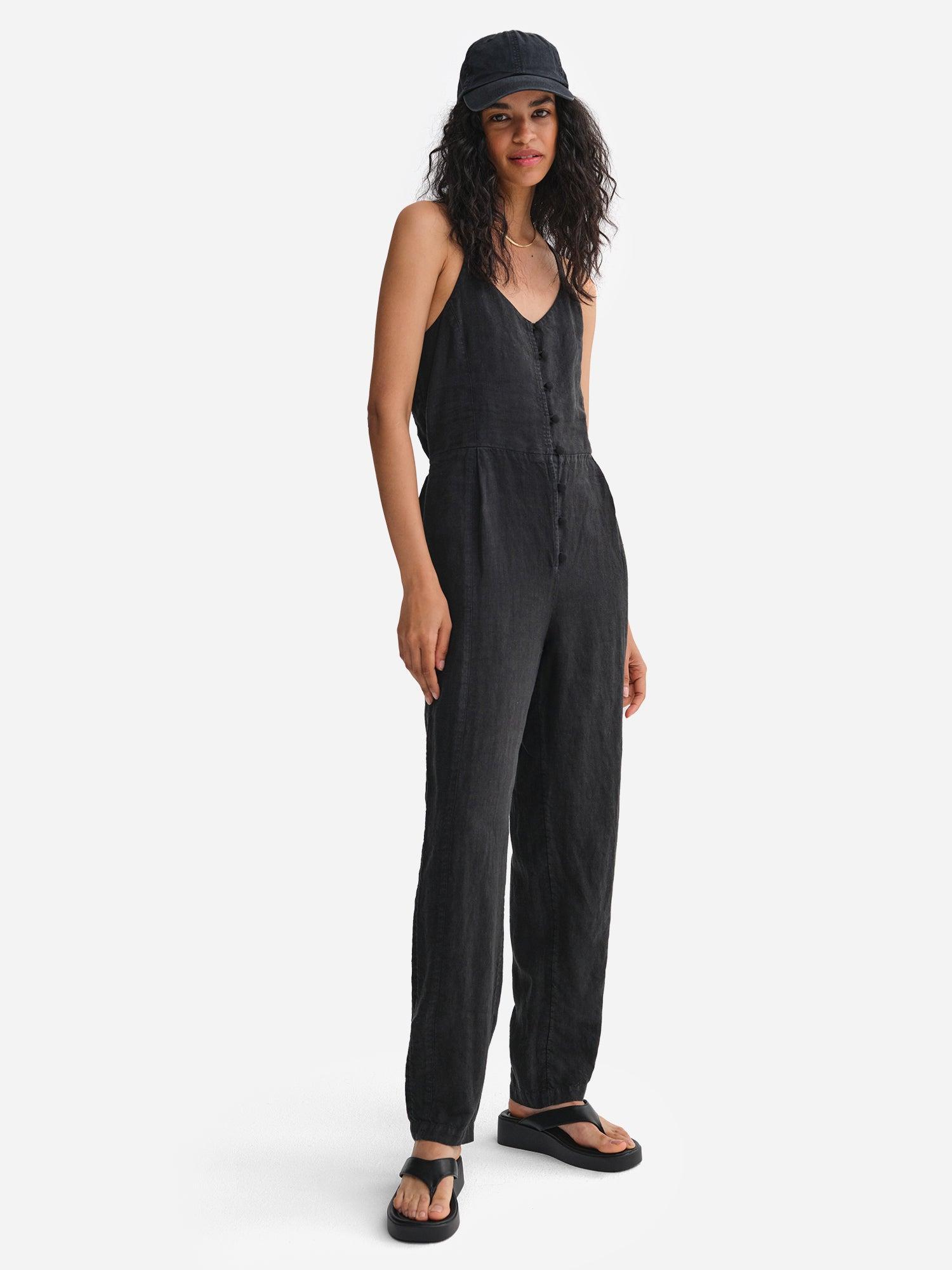 Organic Linen Tank Jumpsuit Female Product Image