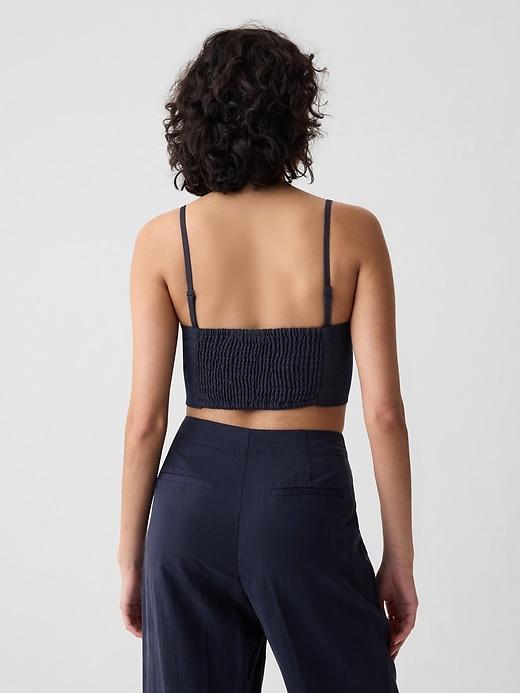 Linen-Cotton Cropped Tube Top Product Image