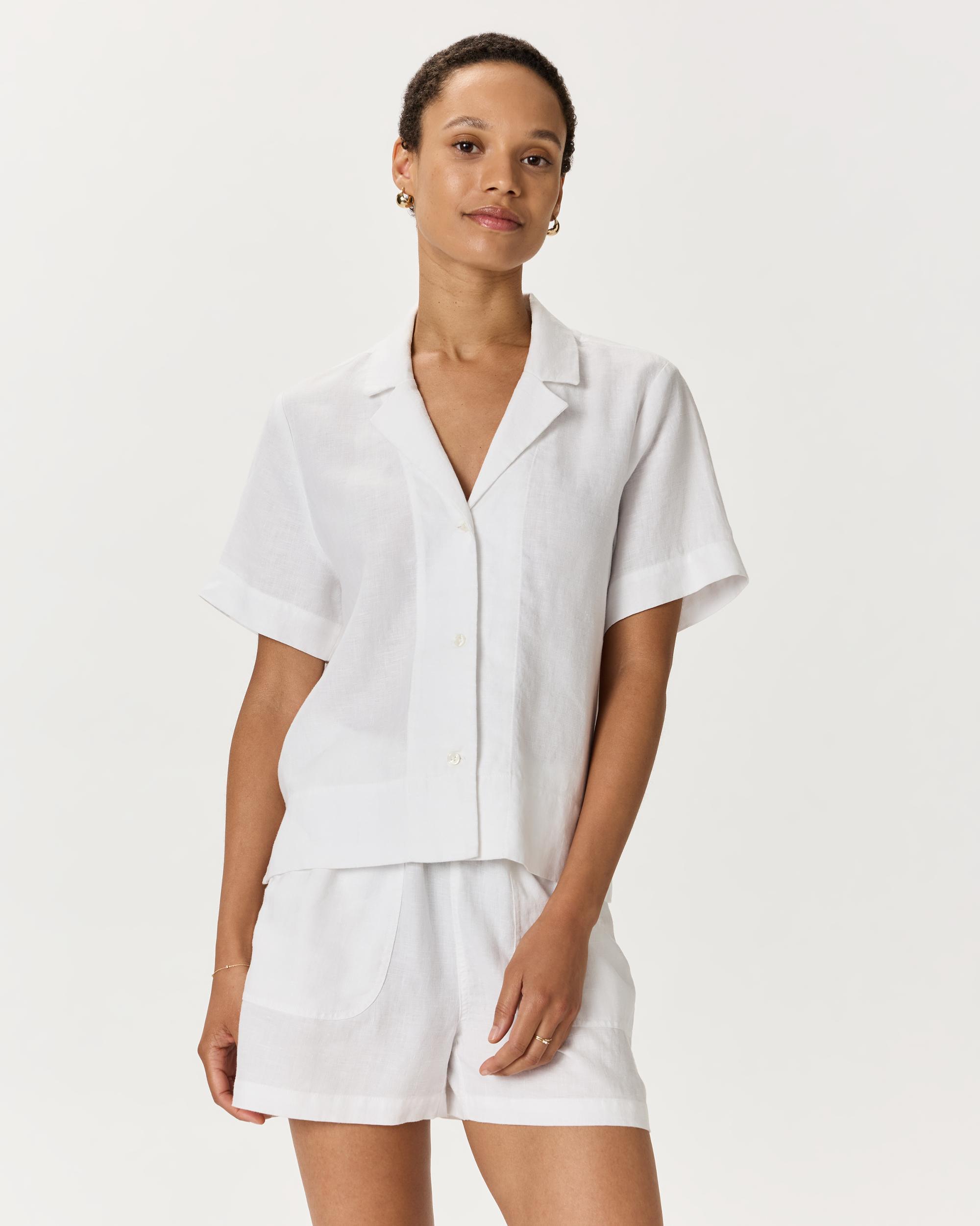 Quince | Women's Short Sleeve Shirt Linen Product Image